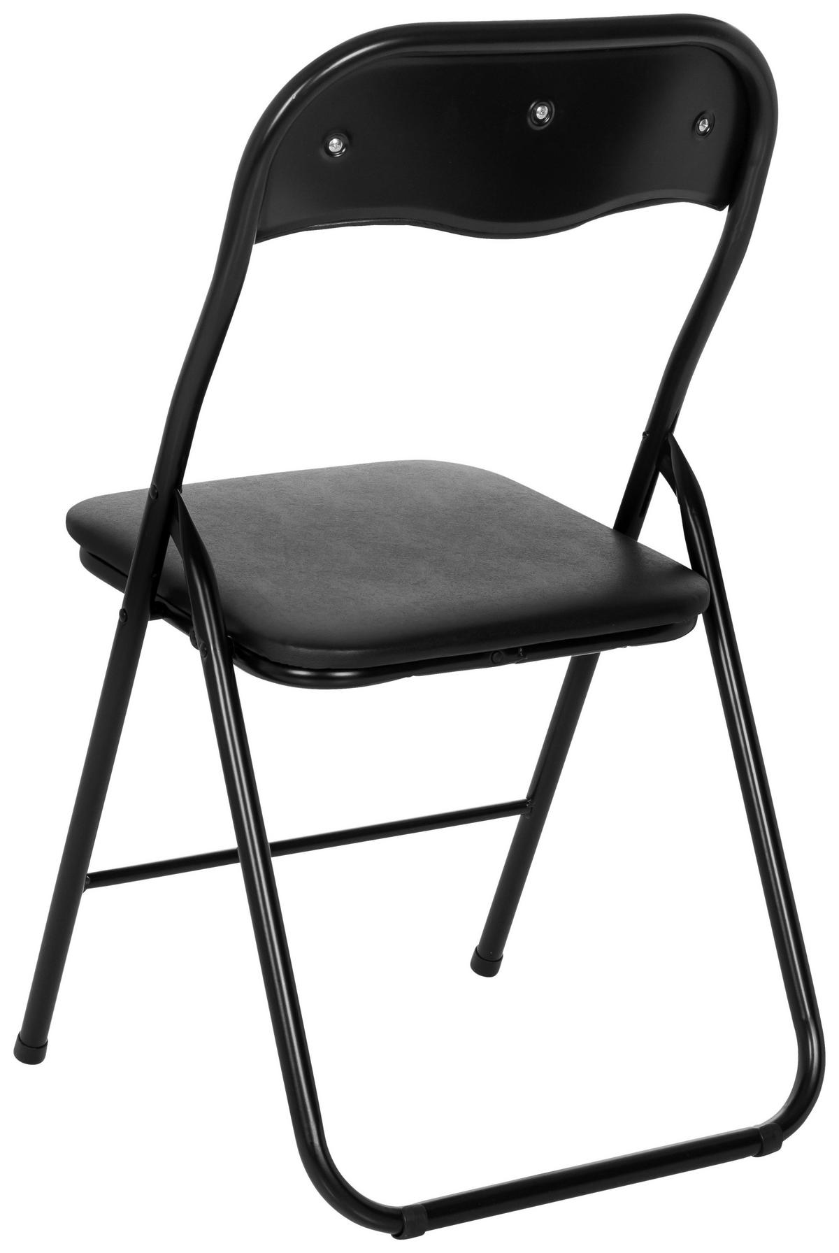 SKLÁDACÍ ŽIDLE, černá - černá, Moderní, kov (44/81/48cm) - MID.YOU