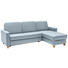 WOHNLANDSCHAFT in Leder Blau - Blau/Eichefarben, KONVENTIONELL, Leder/Holz (245/165cm) - Xora WOHNLANDSCHAFT in Leder Blau - Blau/Eichefarben, KONVENTIONELL, Leder/Holz (245/165cm) - Xora