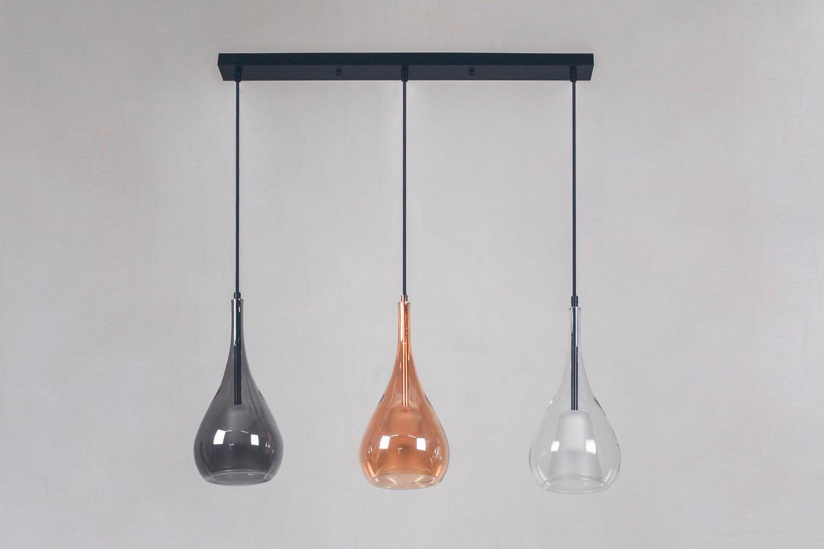 LUSTER       - prozirna/svetlosiva, Trendi, staklo/metal (78/120cm)