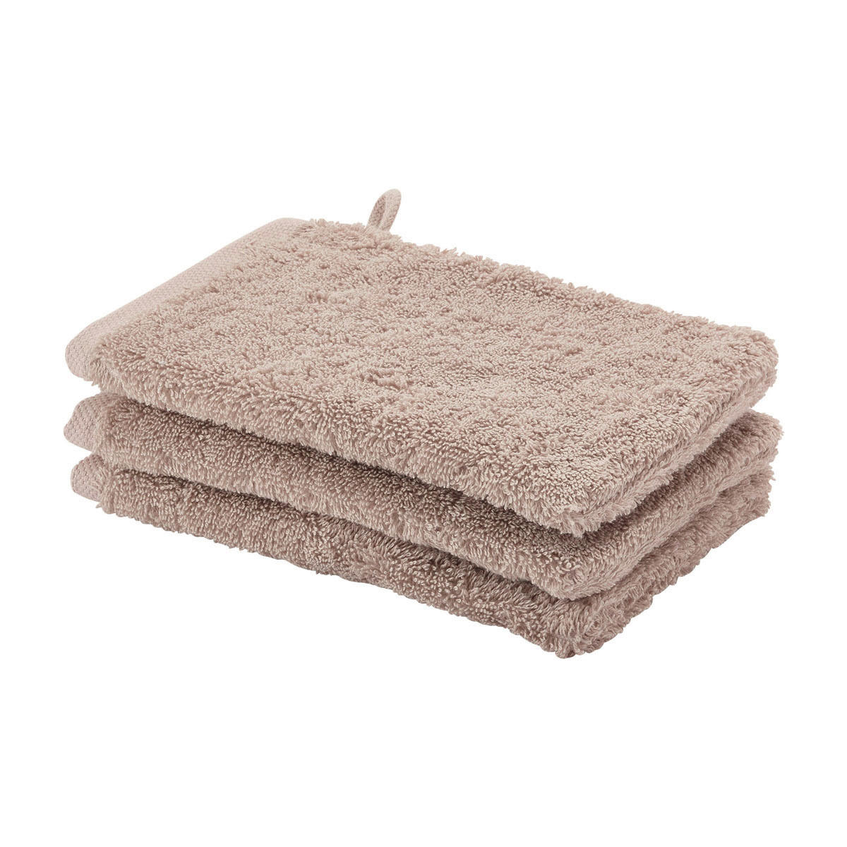 WASCHLAPPEN London Hellbraun 3-teilig  - Hellbraun, Basics, Textil (16/22cm) - Aquanova