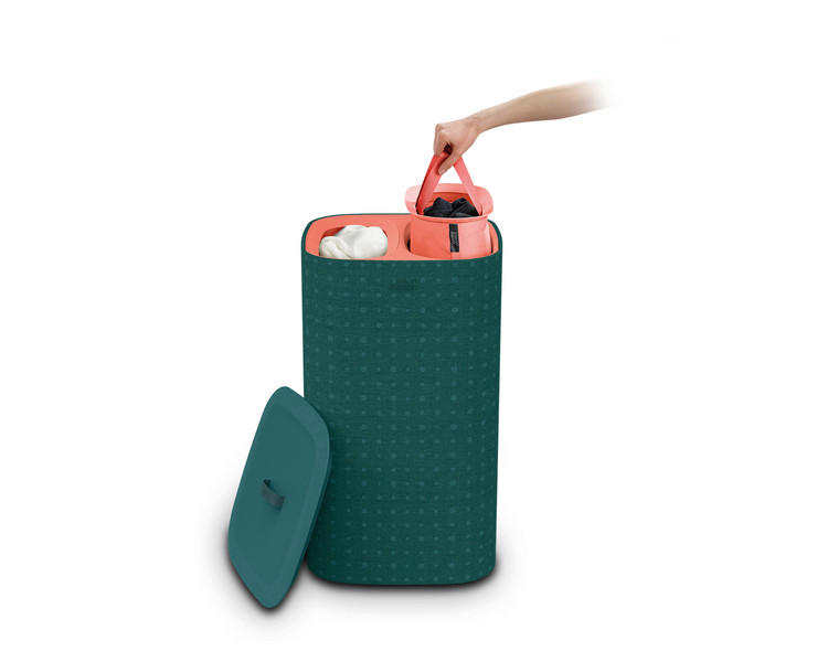 KOŠ ZA PERILO - temno zelena, Basics, naravni materiali (39,5/71/39,5cm) - Joseph Joseph