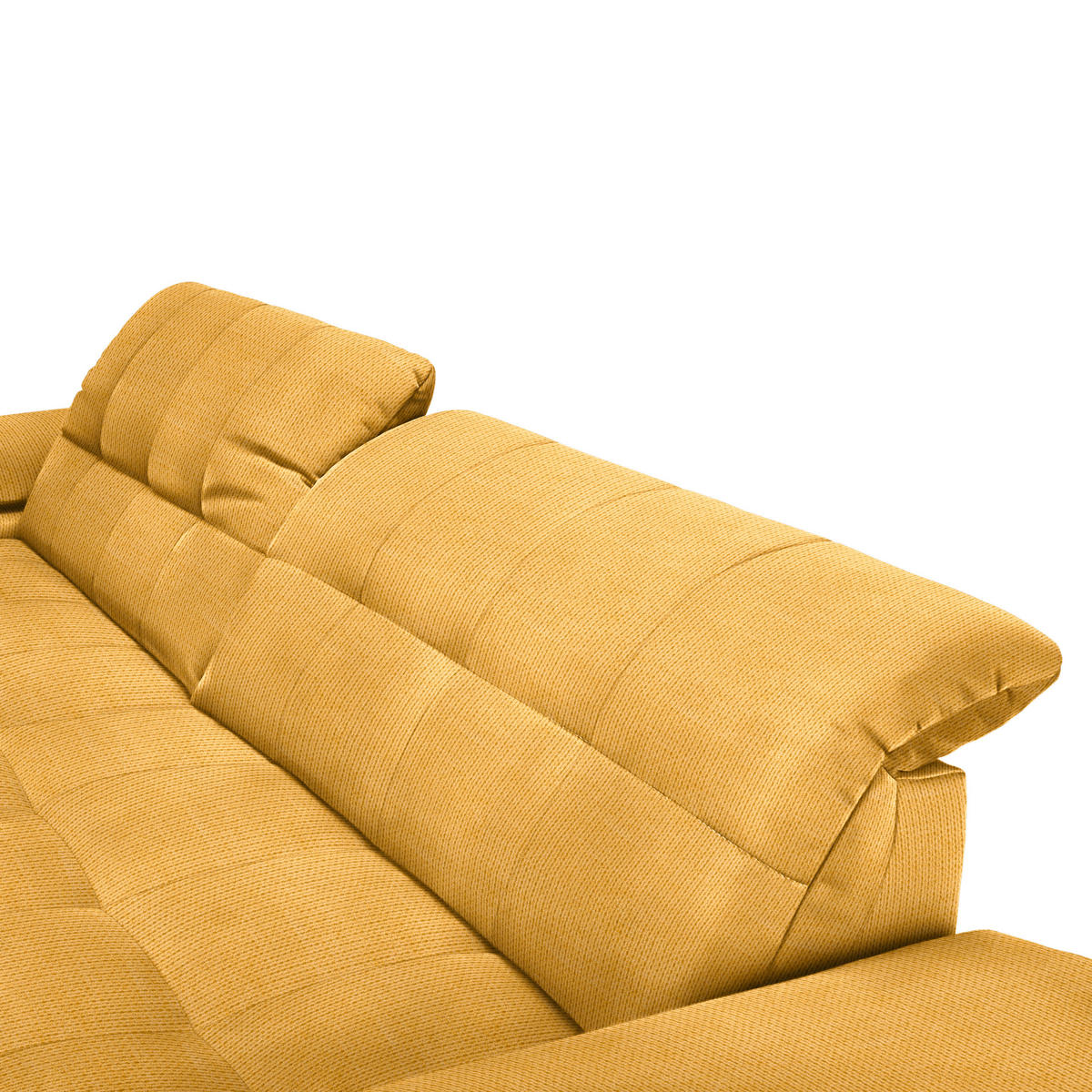 ECKSOFA in Mikrofaser Dunkelgelb  - Chromfarben/Dunkelgelb, Design, Textil/Metall (180/265cm) - Carryhome