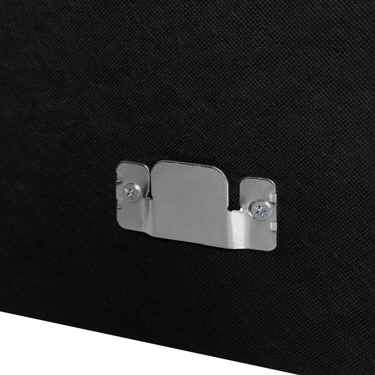 BOXSPRINGBETT 200/220 cm  in Anthrazit  - Anthrazit/Schwarz, Design, Kunststoff/Textil (200/220cm) - home24