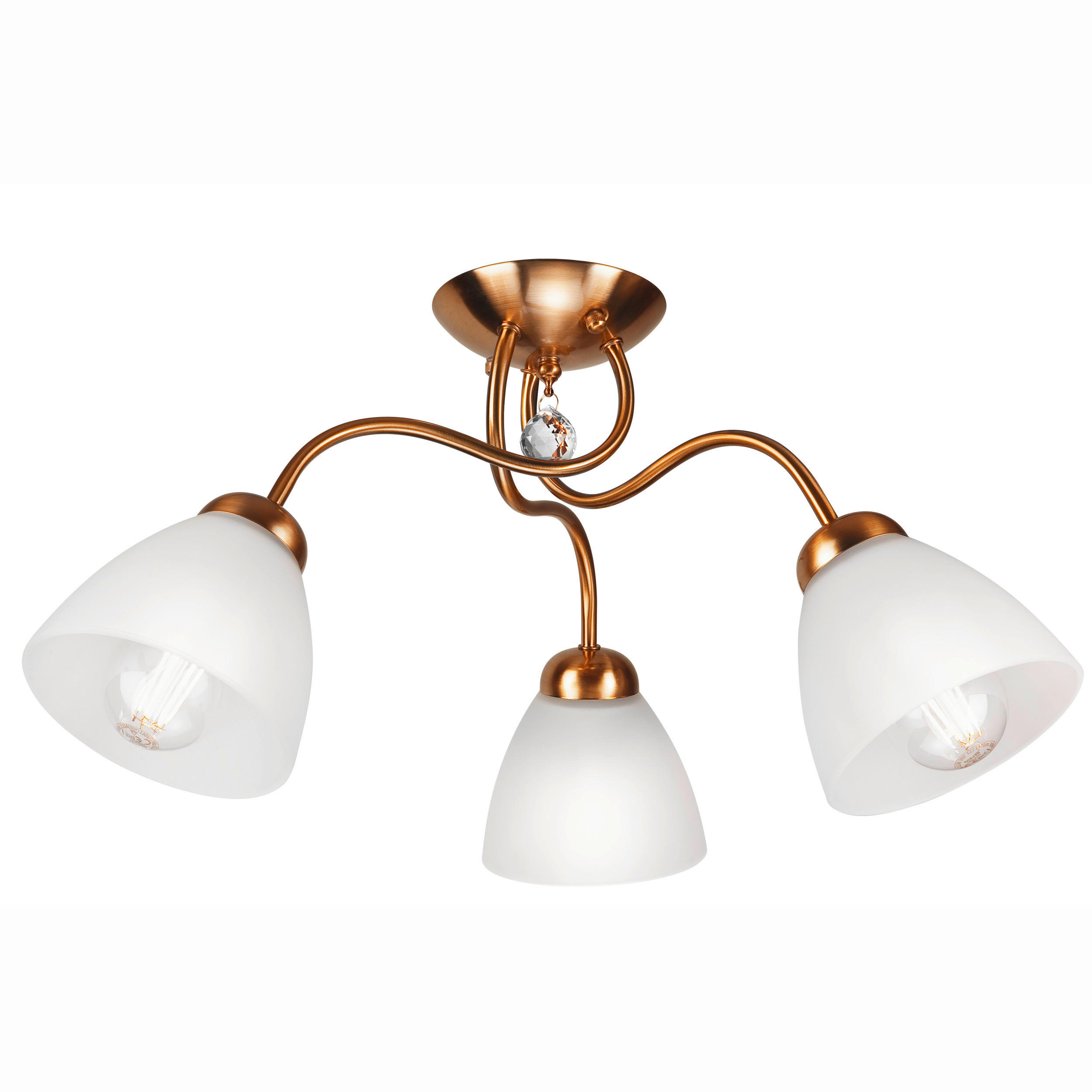 HÄNGELEUCHTE 60/31 cm  - Goldfarben, KONVENTIONELL, Glas/Metall (60/31cm)