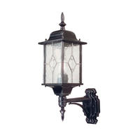 VÄGGLAMPA FÖR UTOMHUS - silver/svart, Klassisk, metall/glas (15.9/53.5/28.5cm) - Elstead Lighting