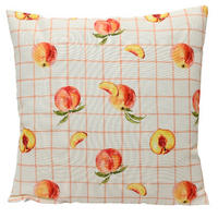 ZIERKISSEN Peaches  - Orange/Weiß, Basics, Kunststoff (50,00/40,00/42,00cm)