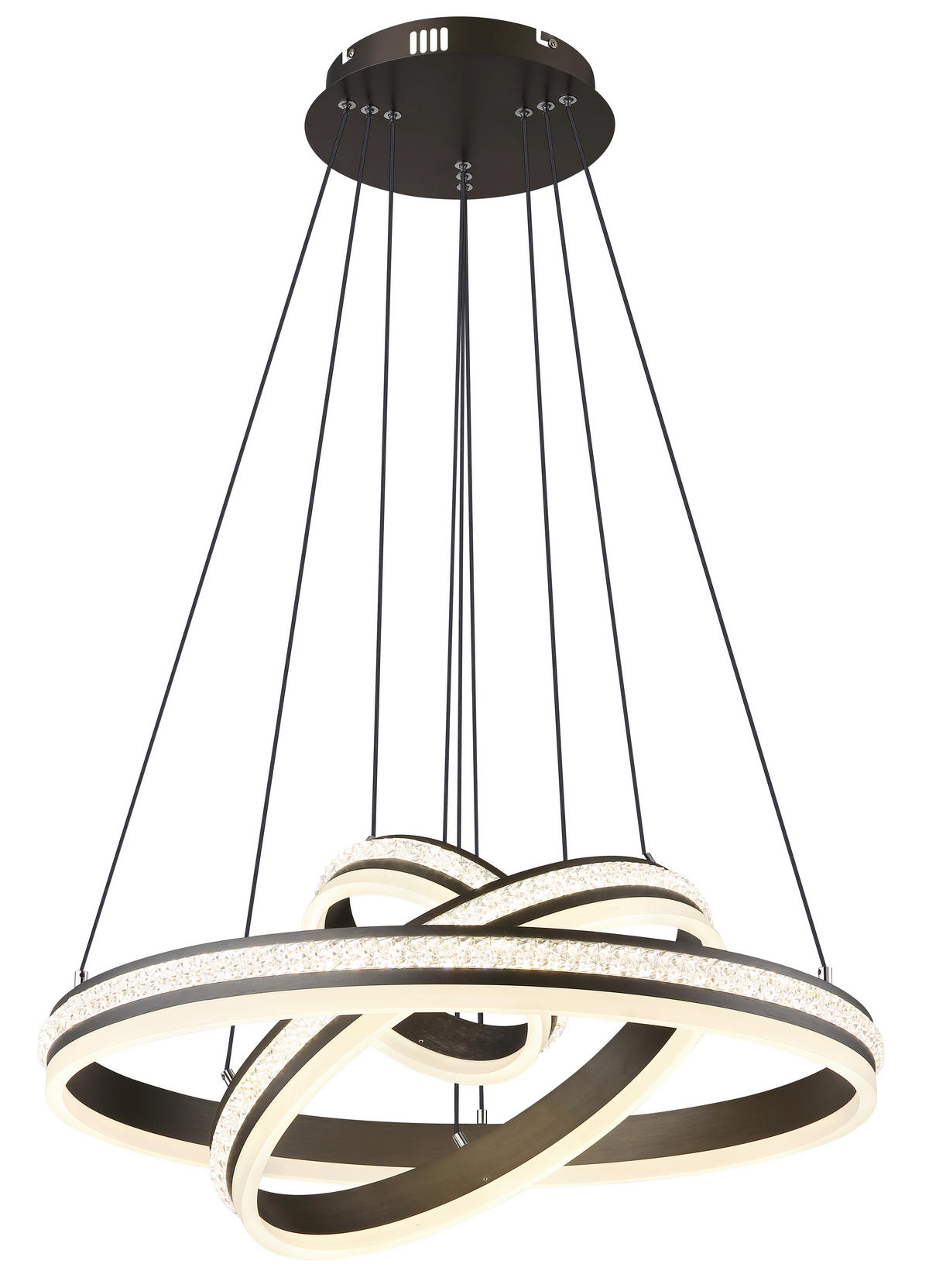 VISEČA LED-SVETILKA   //2700-6000 K/230 V/ - barve titana/opal, Design, kovina/umetna masa (60/120cm) - Globo