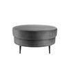HOCKER in Textil Grau  - Schwarz/Grau, Modern, Textil/Metall (80/43/80cm) - Livetastic