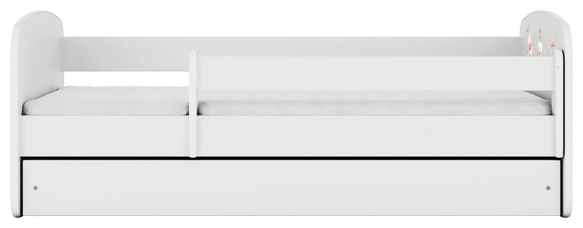 KINDER-/JUNIORBETT 80/160 cm  in Weiß  - Birkefarben/Weiß, MODERN, Holz/Holzwerkstoff (80/160cm) - MID.YOU