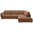 ECKSOFA  in Chenille Braun  307/224 cm  - Schwarz/Braun, KONVENTIONELL, Kunststoff/Textil (307/224cm) - Hom`in
