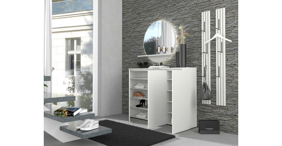 GARDEROBE 3-teilig  in 175/187/22 cm  - Grau, Design, Glas/Holzwerkstoff (175/187/22cm) - Xora