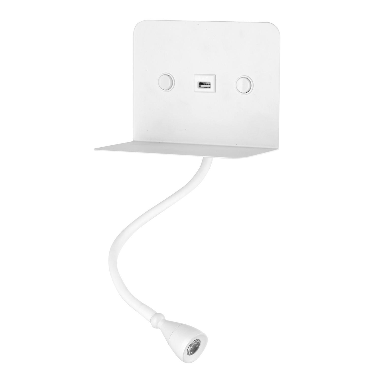 LED-WANDLEUCHTE 16/13/46 cm   - Weiß, Design, Metall (16/13/46cm)