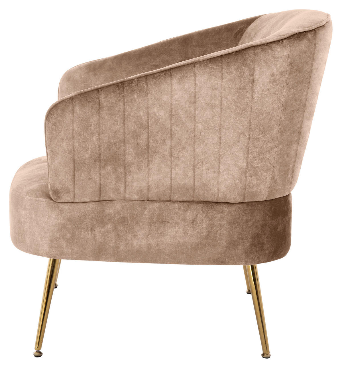 FOTOLIU in textil taupe  - auriu/taupe, Design, metal/textil (76/69/75cm) - Livetastic