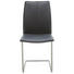 SCHWINGSTUHL in Leder, Metall Edelstahlfarben, Schwarz - Edelstahlfarben/Schwarz, Design, Leder/Metall (1/1/1cm) - Dieter Knoll