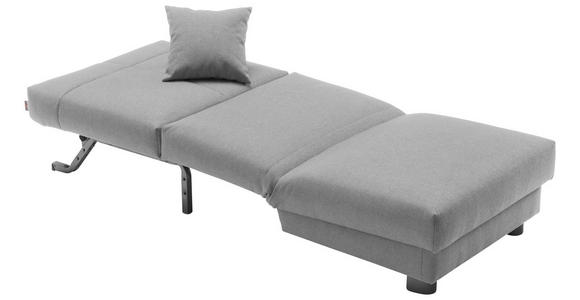 SCHLAFSESSEL Webstoff Hellgrau - Hellgrau/Schwarz, Design, Textil/Metall (85/85/100cm) - Carryhome