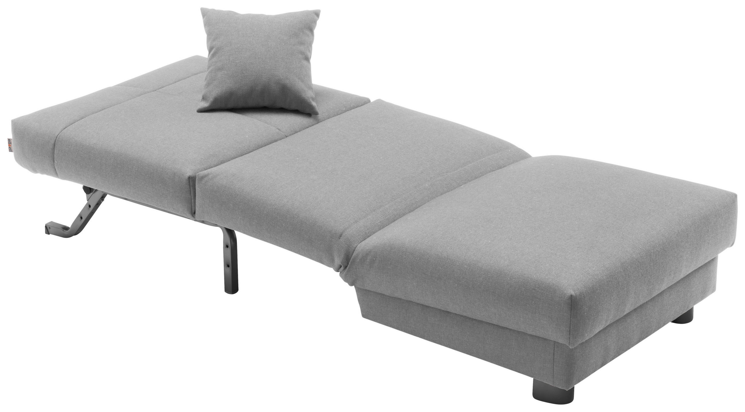 SCHLAFSESSEL Webstoff Hellgrau    - Hellgrau/Schwarz, Design, Textil/Metall (85/85/100cm) - Carryhome