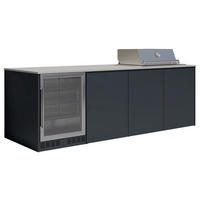 OUTDOORKÜCHE  - Sandfarben/Anthrazit, Basics, Glas/Keramik (262/117-123/78,3cm) - Dieter Knoll