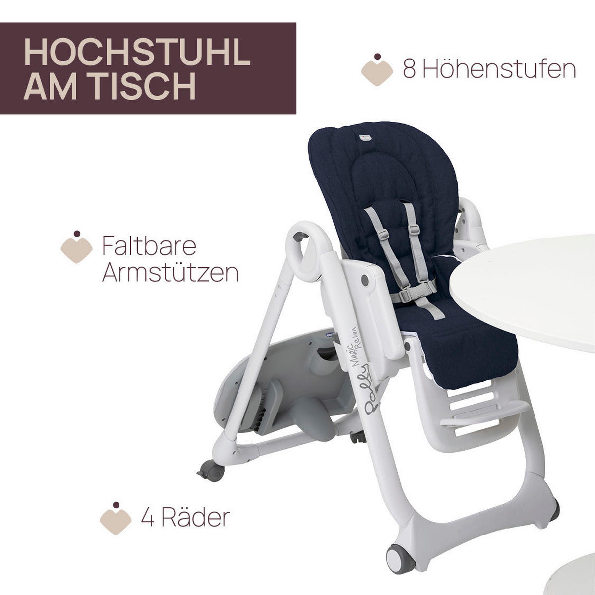 HOCHSTUHL POLLY MAGIC RELAX Blau  - Blau, Basics, Kunststoff/Metall (53/85/106/83,5cm) - Chicco
