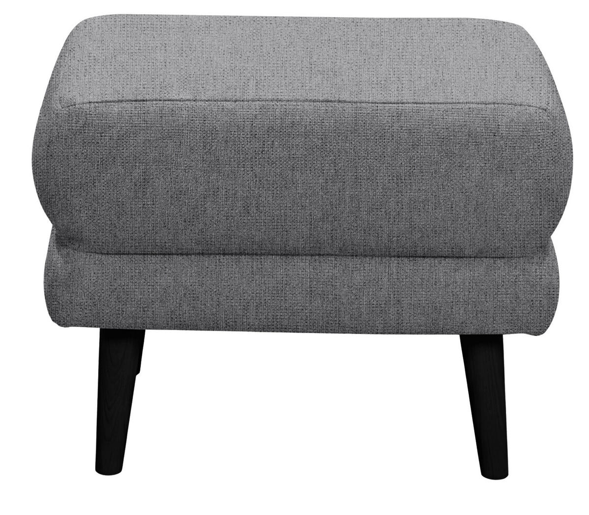 HOCKER MINA Mikrovelours Anthrazit  - Anthrazit/Schwarz, MODERN, Holz/Textil (63/43/42cm) - MID.YOU