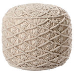 POUF Raute  - Beige, Trend, Textil (45/45cm) - Linea Natura