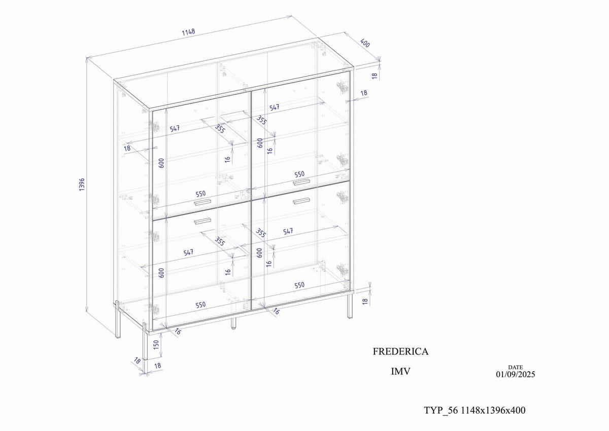 HIGHBOARD , 115/140/40 cm,  - Kaschmir/Eichefarben, Design, Holzwerkstoff/Metall (115/140/40cm) - MID.YOU