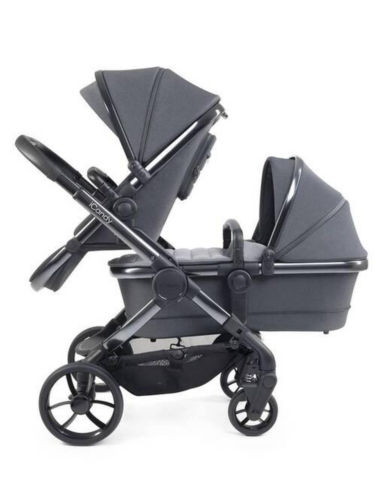 rok isporuke 60 dana  PEACH 7  - tamnosiva/svetlosiva, Osnovno, tekstil/plastika (75/55/39cm) - ICANDY