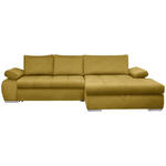 ECKSOFA Gelb Flachgewebe  - Chromfarben/Gelb, Design, Kunststoff/Textil (294/173cm) - Carryhome