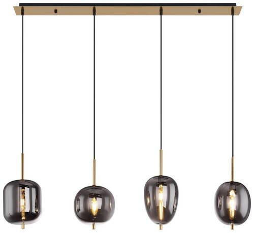 HÄNGELEUCHTE 110/18,5/120 cm  - Messingfarben, Design, Glas/Metall (110/18,5/120cm) - Globo