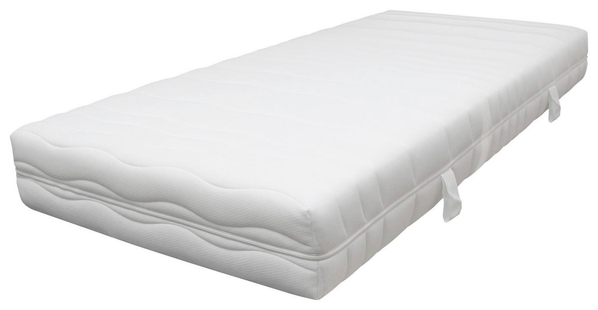 TASCHENFEDERKERNMATRATZE Höhe ca. 21 cm 7 -Zonen - Weiß, Basics, Textil (90/200cm) - Xora