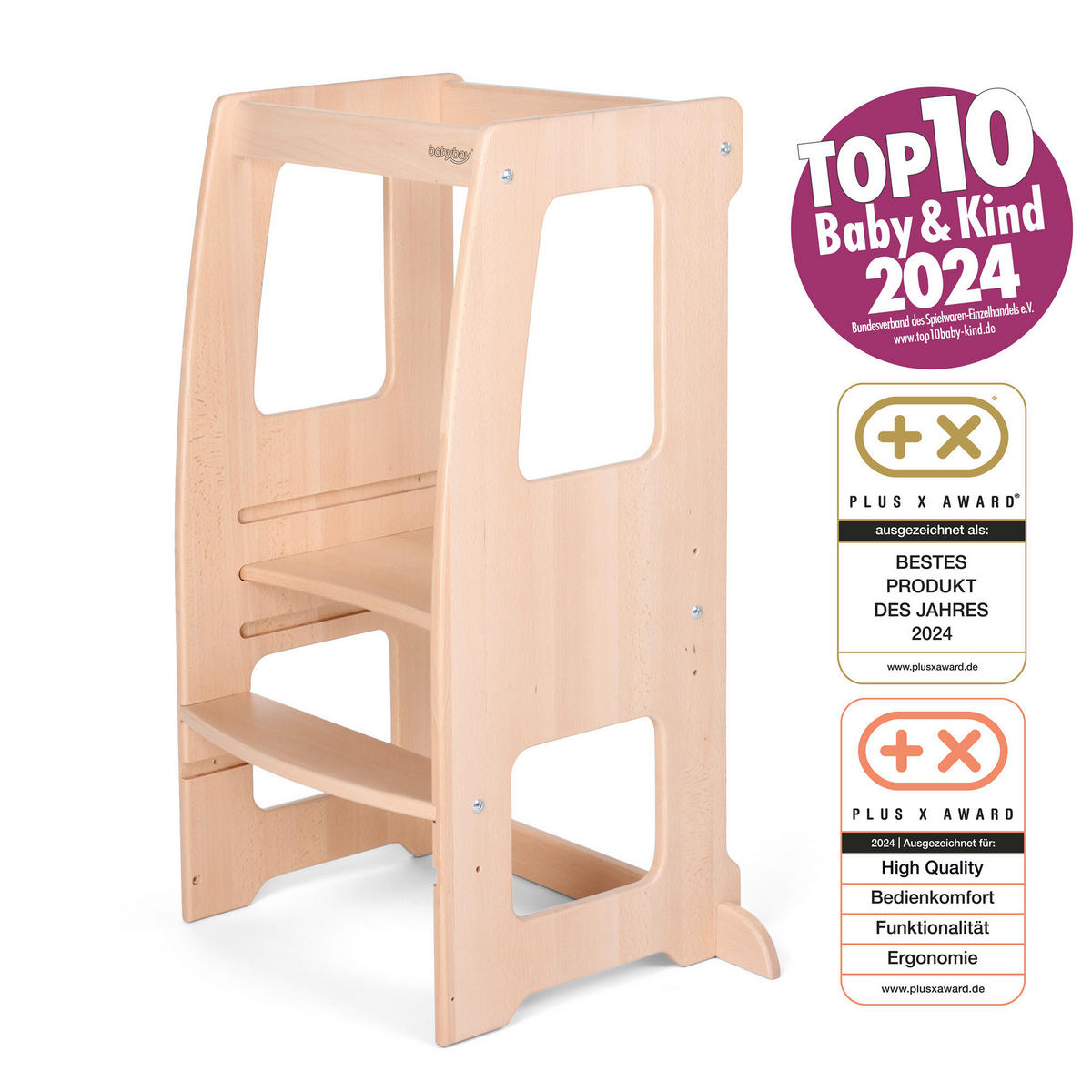 LERNTURM  - Naturfarben, Basics, Holz (42,5/62,6/92cm) - Tobi