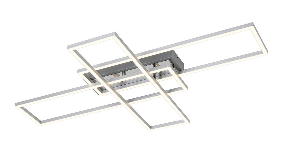 LED-DECKENLEUCHTE 36 W    82,5/55/8 cm  - Chromfarben/Silberfarben, Basics, Kunststoff/Metall (82,5/55/8cm) - Novel
