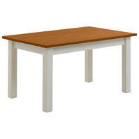 ESSTISCH in Holz 140/90/78 cm  - Bernsteinfarben/Weiß, ROMANTIK / LANDHAUS, Holz (140/90/78cm) - Boxxx