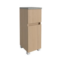 UNTERSCHRANK 30/80/35 cm   - Eichefarben/Silberfarben, KONVENTIONELL, Holzwerkstoff/Kunststoff (30/80/35cm) - Xora