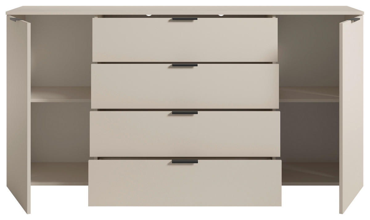 KOMODA S VRATIMA - kašmir/crna, Osnovno, pločasti materijal/plastika (180/90/40cm) - Xora