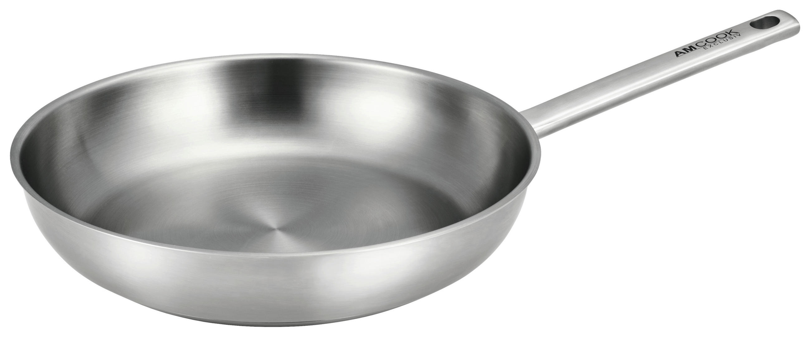 PFANNE Pfanne 28 cm  - Edelstahlfarben, Basics, Metall (28cm) - Am Cook