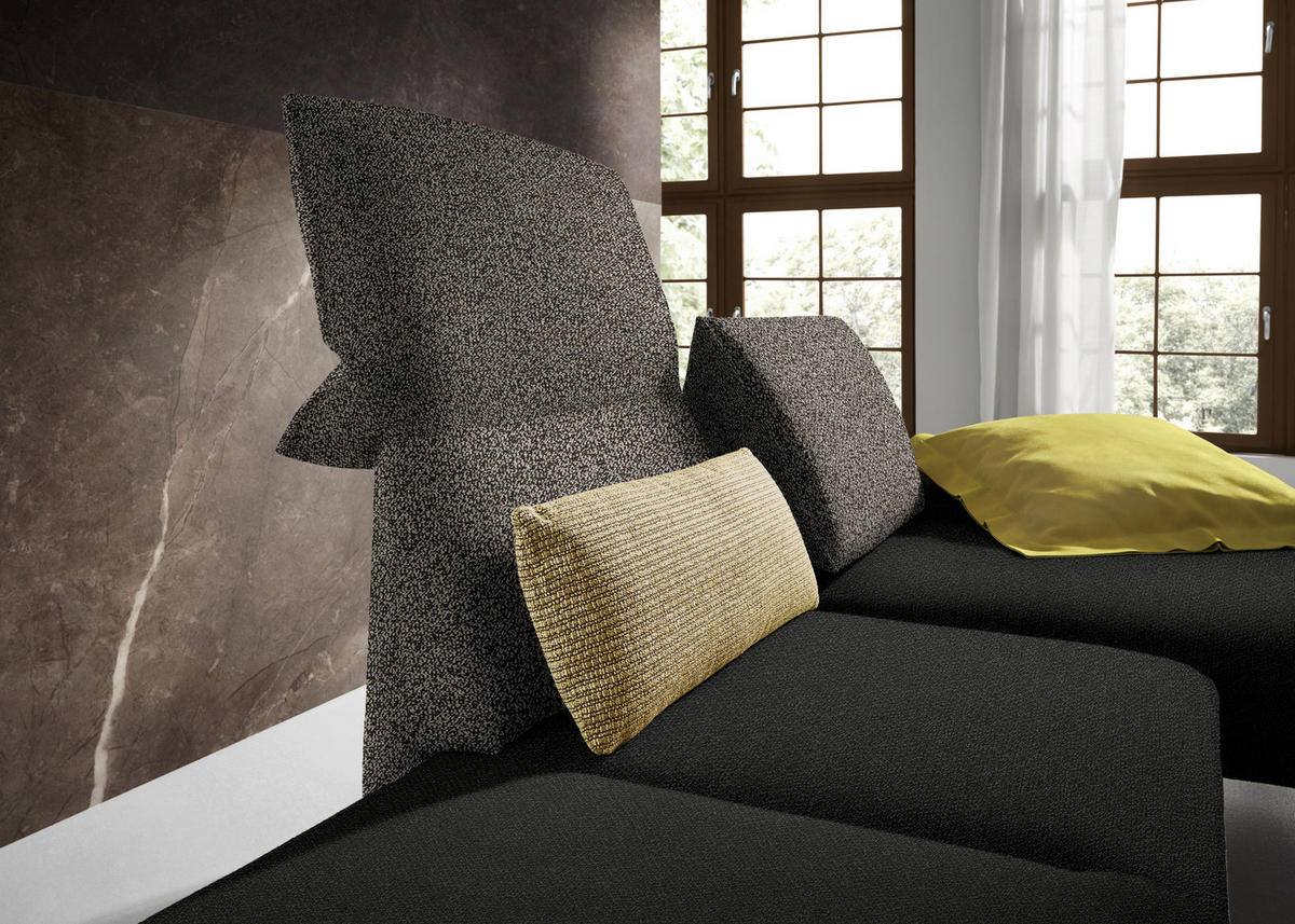 ECKSOFA in Flachgewebe Dunkelgrün  - Chromfarben/Dunkelgrün, Design, Holz/Textil (240/132cm) - Koinor