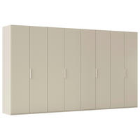 DREHTÜRENSCHRANK 400/223/61 cm,  in Champagner, 8-türig  - Champagner, Basics, Holzwerkstoff/Metall (400/223/61cm) - Novel