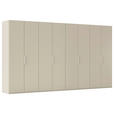 DREHTÜRENSCHRANK 400/235/61 cm,  in Champagner, 8-türig  - Champagner, Basics, Holzwerkstoff/Metall (400/235/61cm) - Novel