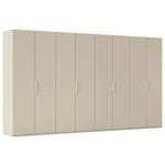 DREHTÜRENSCHRANK 400/223/61 cm,  in Champagner, 8-türig  - Champagner, Basics, Holzwerkstoff/Metall (400/223/61cm) - Novel