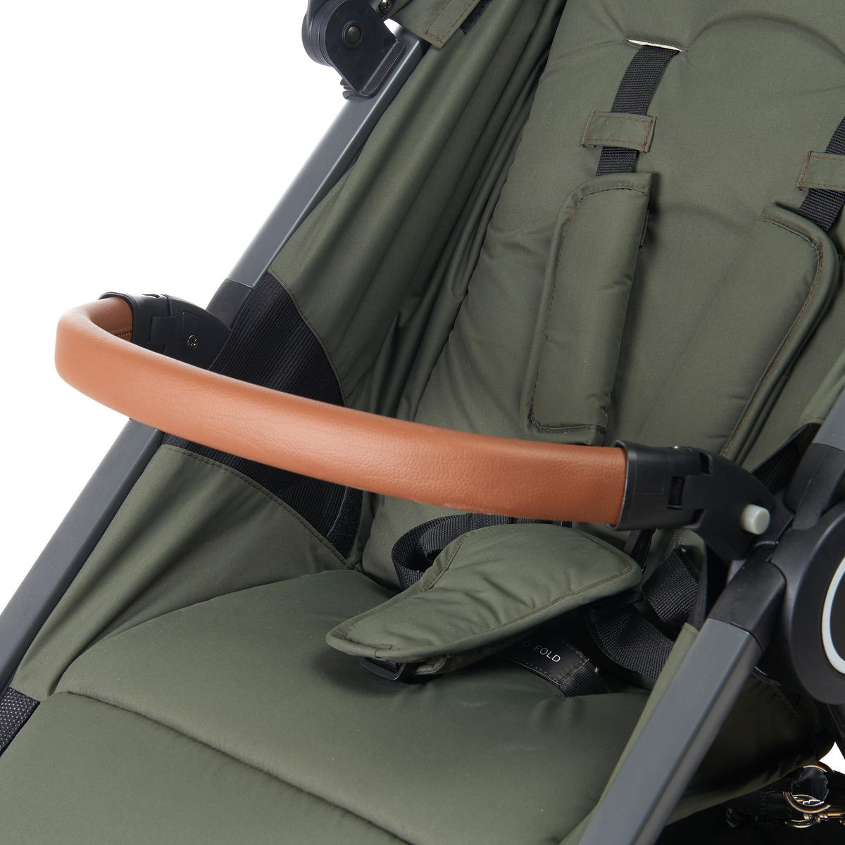 BUGGY Smart  - Schwarz/Olivgrün, Trend, Textil/Metall (115/56/105cm) - Jimmylee