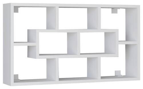 WANDREGAL 85/48/16 cm  - Weiß, MODERN, Holzwerkstoff (85/48/16cm) - MID.YOU