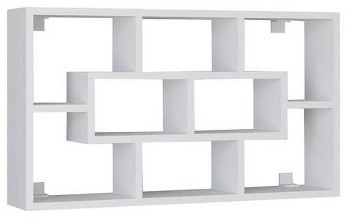 WANDREGAL 85/48/16 cm  - Weiss, Modern, Holzwerkstoff (85/48/16cm) - MID.YOU