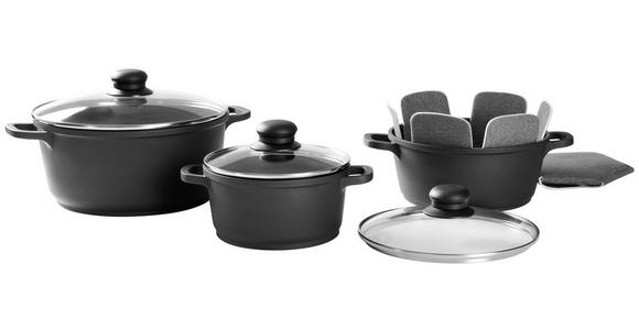 KOCHTOPFSET Turin 3-teilig  - Klar/Edelstahlfarben, KONVENTIONELL, Glas/Kunststoff - Homeware Profession.