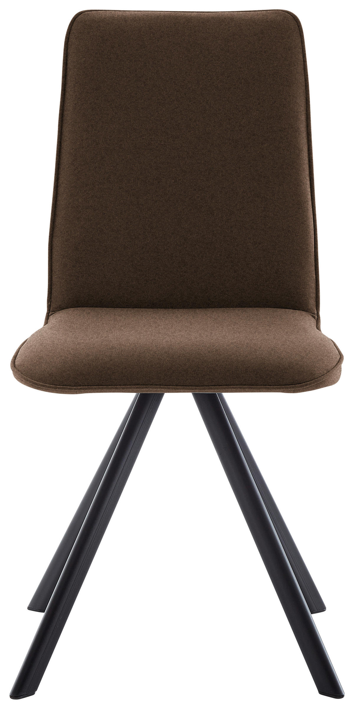 STUHL  in Eisen Flachgewebe  - Dunkelbraun/Schwarz, Design, Textil/Metall (48/93/60cm) - Cantus