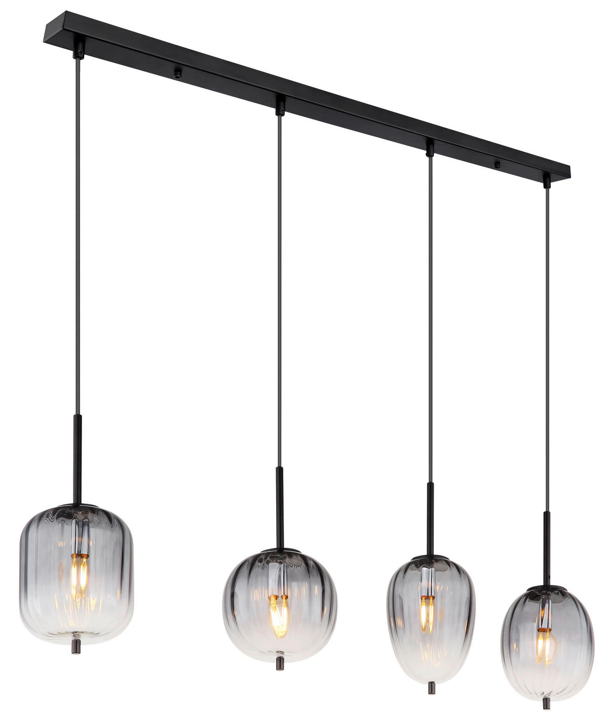 HÄNGELEUCHTE 110/18,5/120 cm  - Klar/Schwarz, Design, Glas/Kunststoff (110/18,5/120cm)