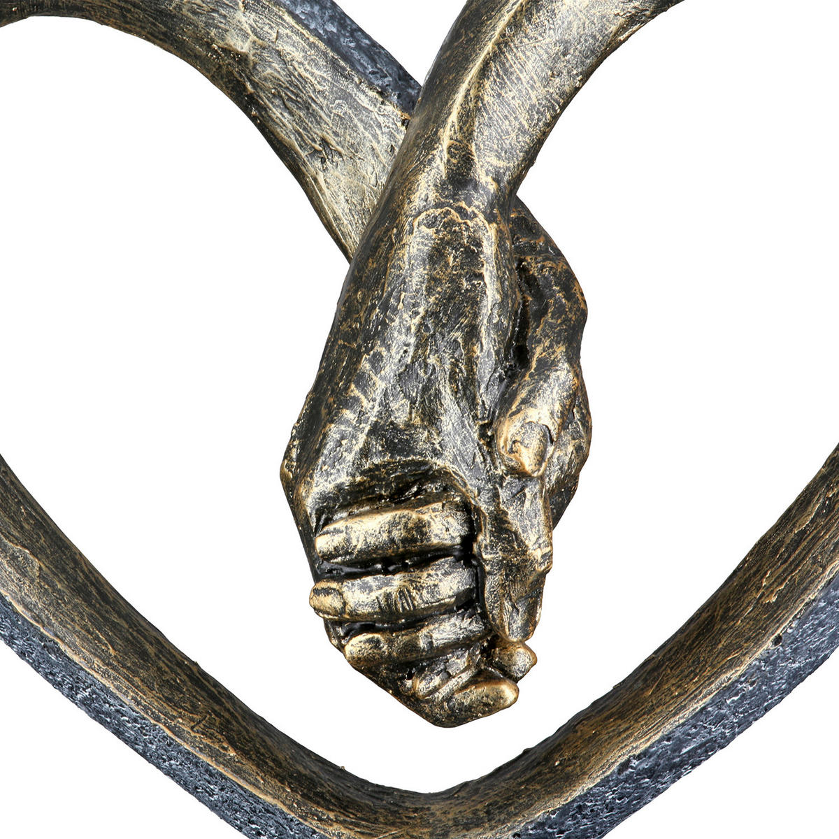 SKULPTUR - Bronzefarben/Grau, Basics, Kunststoff (26/24,5/10cm)