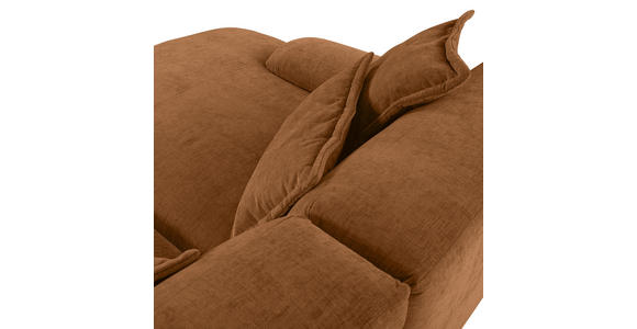 ECKSOFA  in Flachgewebe Rostfarben  174/274 cm  - Rostfarben/Schwarz, KONVENTIONELL, Kunststoff/Textil (174/274cm) - Carryhome