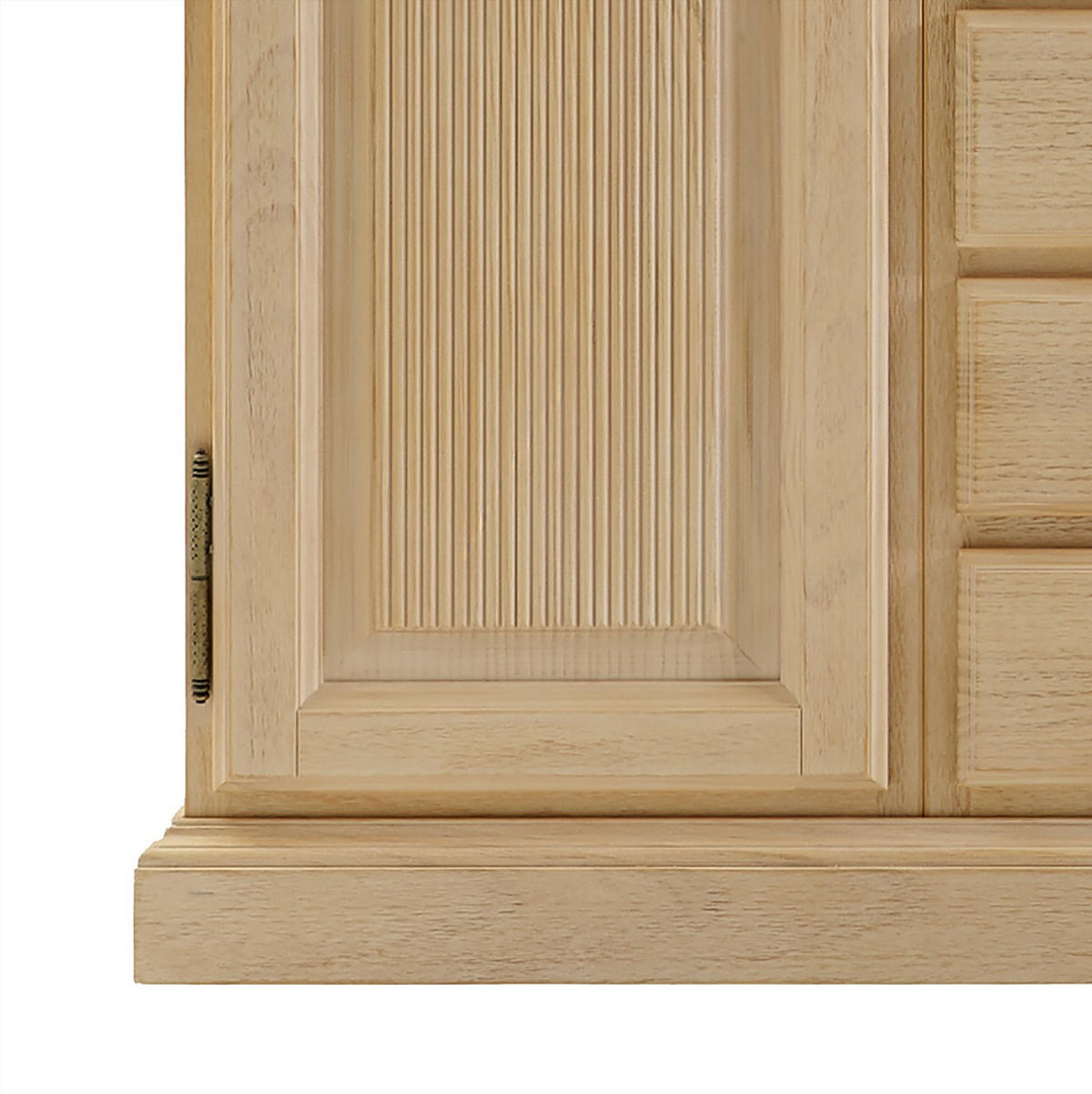 VITRINE in massiv Pinie Beige  - Beige, Design, Holz (153/217/42cm) - Livetastic