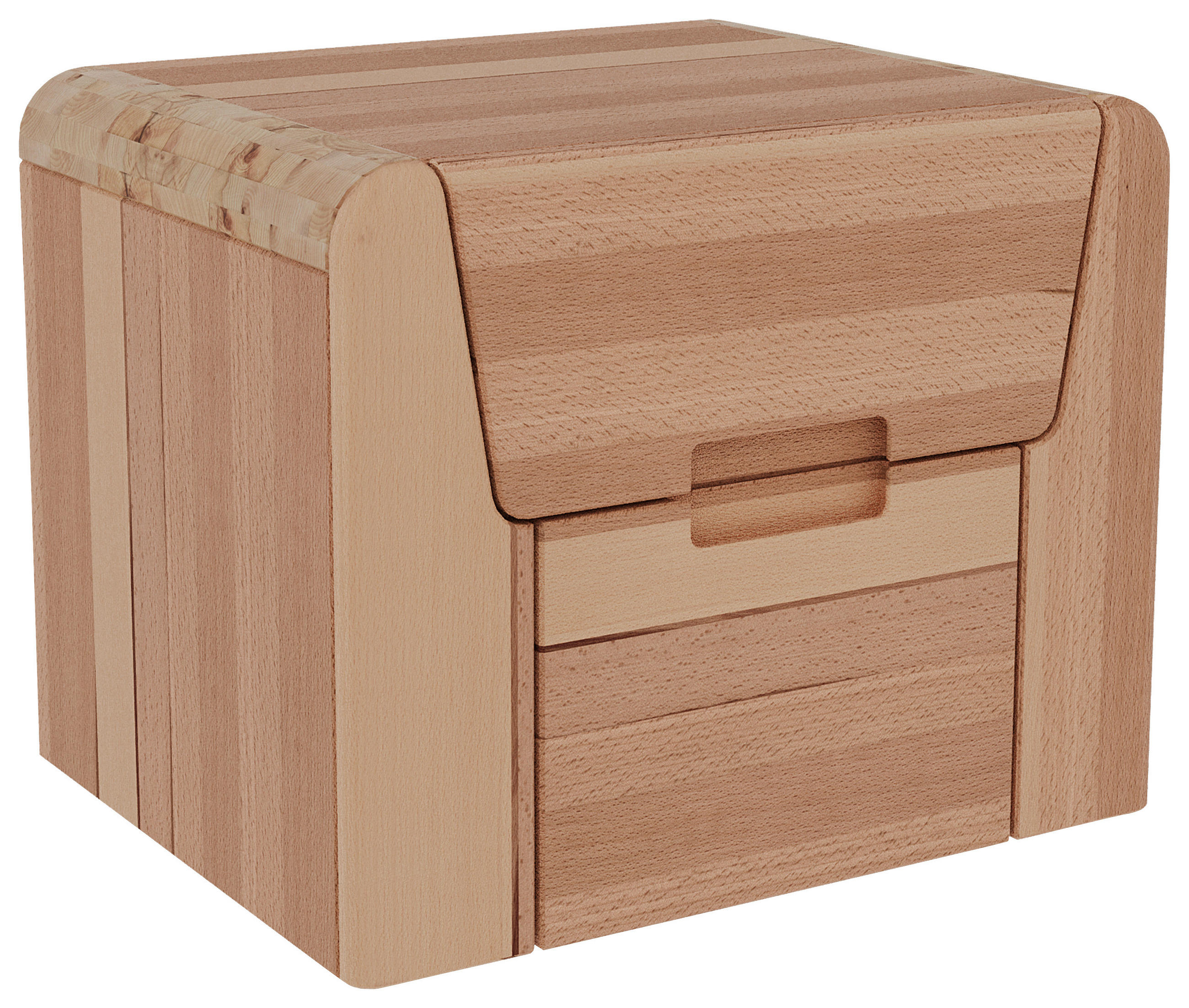NACHTSCHRANK 50/40/42 cm Kernbuche vollmassiv  - Kernbuche, MODERN, Holz (50/40/42cm) - MID.YOU