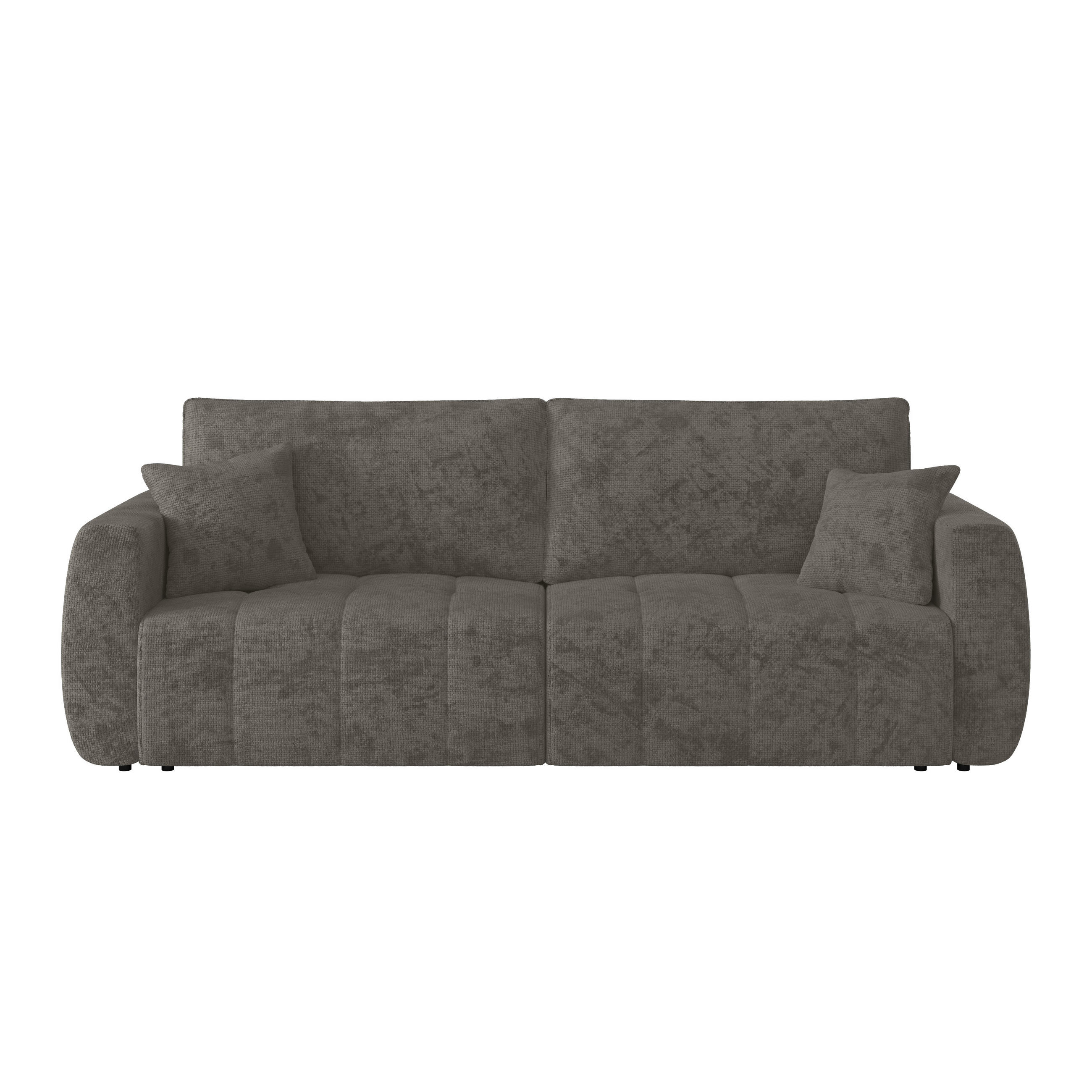 SCHLAFSOFA  mit Stoffauswahl Webstoff Anthrazit  - Anthrazit/Schwarz, MODERN, Holz/Textil (245/74-90/104cm) - MID.YOU